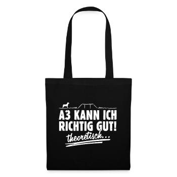 Lustiger Hunde Spruch Agility Hundesport Geschenk - Stoffbeutel - Schwarz - Vorne