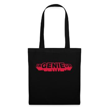Das Genie im Ingenieur - Stoffbeutel - Schwarz - Vorne