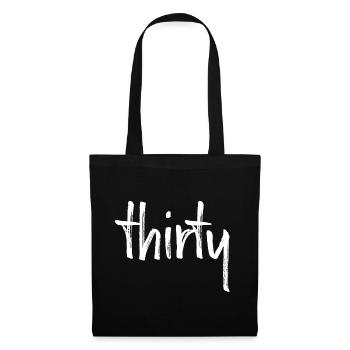 30 thirty 30. birthday gift number 30 number - Tote Bag - black - Front