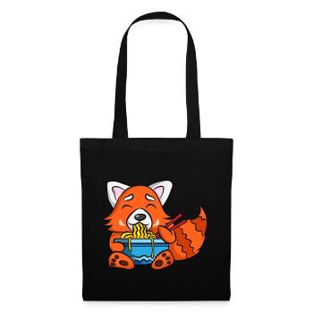 Ramen Life Motiv Raccoon Motiv Shirt Ramen Noodle - Tote Bag - black - Front