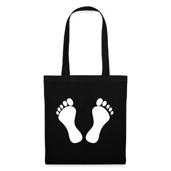 pieds - Sac en tissu - noir - Devant