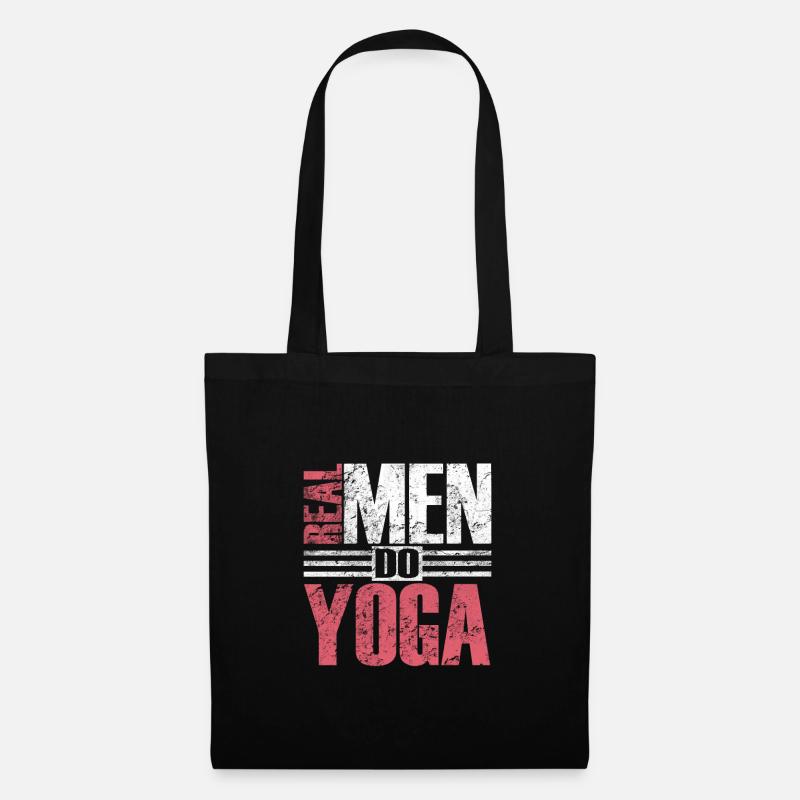 Real Men Do Yoga - Stoffbeutel - Schwarz