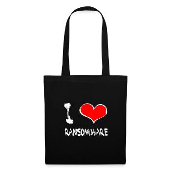 J'aime le ransomware - Sac en tissu - noir - Devant
