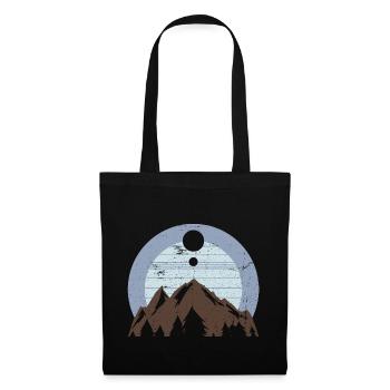 Panorama in the mountains | Nature hiking view - Tote Bag - black - Front