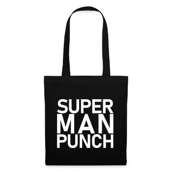 Super Man Punch Wrestling MMA Shirt - Tote Bag - black - Front
