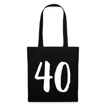 40ème anniversaire ans numero cadeau - Sac en tissu - noir - Devant