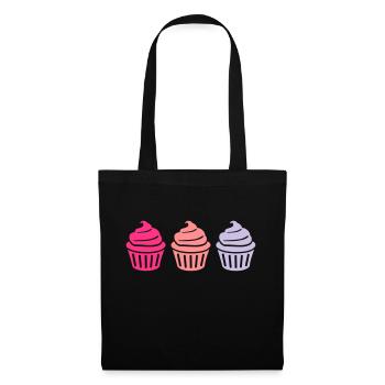 Cupcake - Stoffbeutel - Schwarz - Vorne