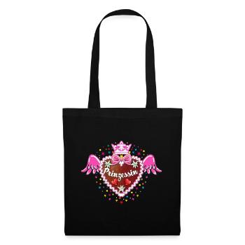 82 couronne de princesse coeur en pain d'épice petites ailes de coeur - Sac en tissu - noir - Devant