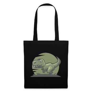 Dinosaure T-Rex - Sac en tissu - noir - Devant
