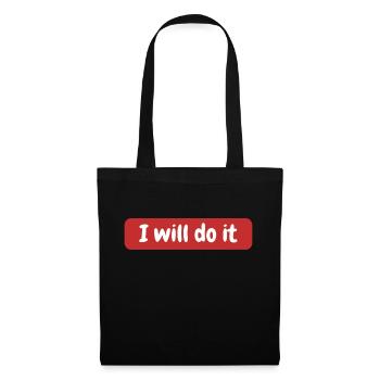 i will do it - Sac en tissu - noir - Devant