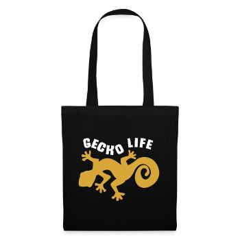 Gecko - Stoffbeutel - Schwarz - Vorne