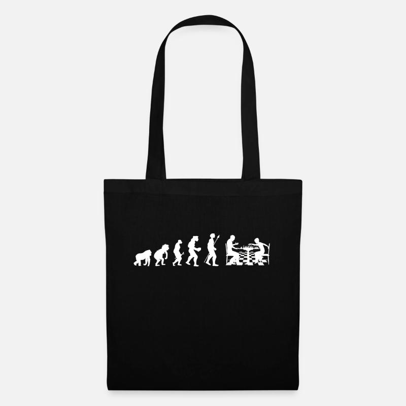 Evolution jeux d'échecs - Sac en tissu - noir
