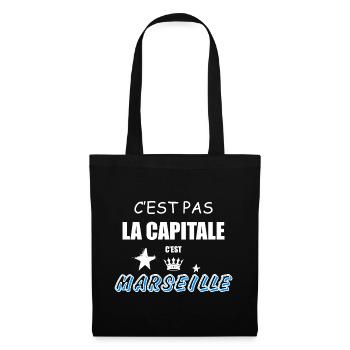 C'est Pas La Capitale C'est Marseille - Sac en tissu - noir - Devant