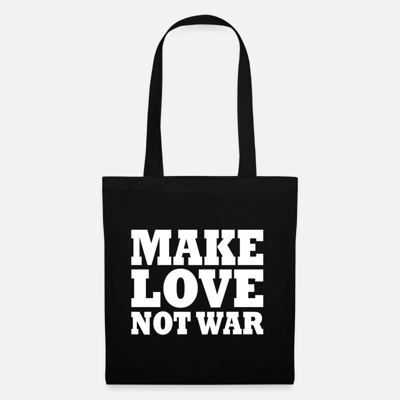 Make love not war - Tote Bag - black