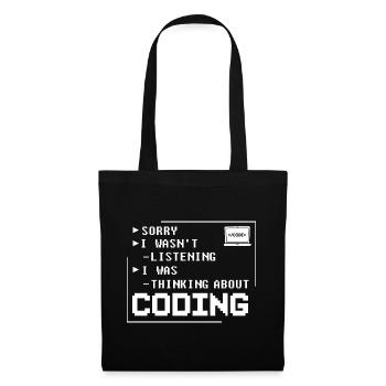 Programmeur Programmation Ordinateur Développeur Pc - Sac en tissu - noir - Devant