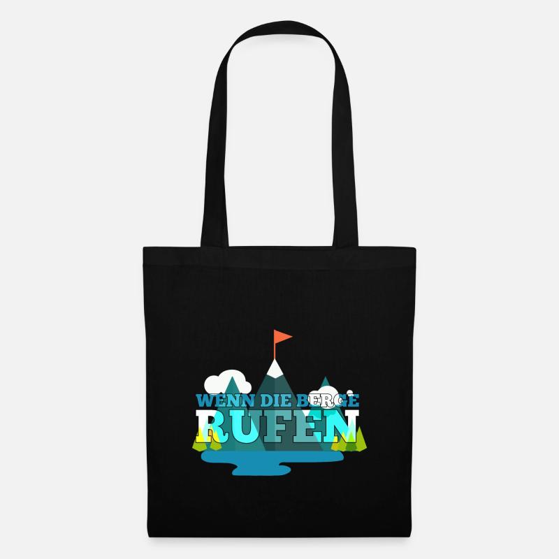 Wenn die Berge rufen Geschenk - Stoffbeutel - Schwarz