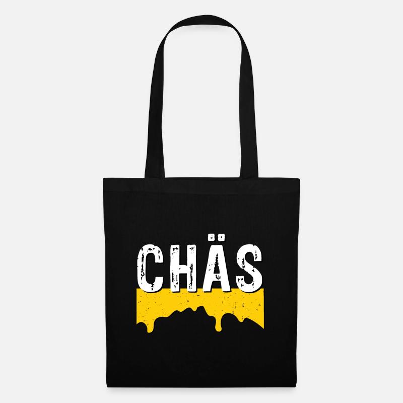 Chäs (SWISS CHEESE) - Stoffbeutel - Schwarz