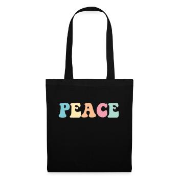 Peace Vintage für Friedensliebhaber - Stoffbeutel - Schwarz - Vorne