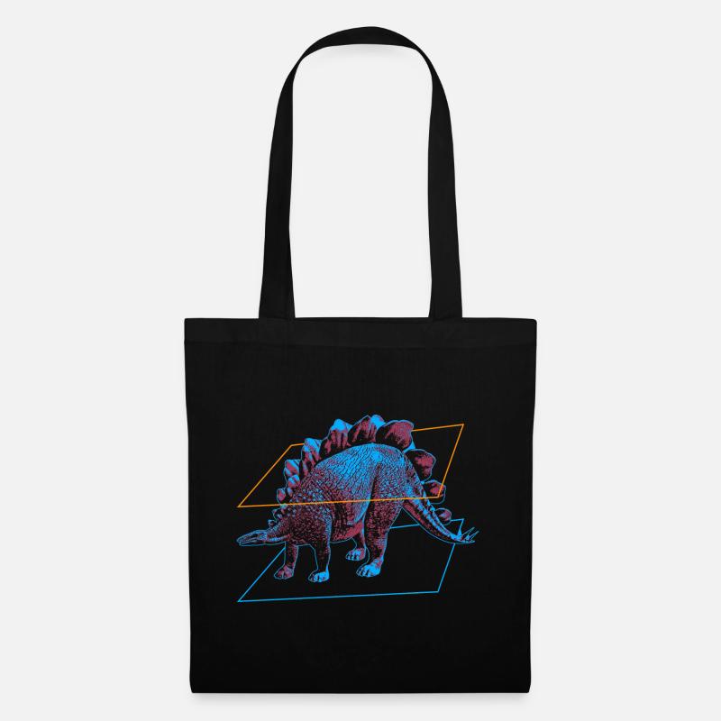 Stegosaurus Dinosaur - Tote Bag - black