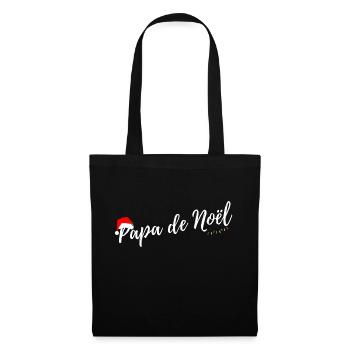Papa de Noël cadeau papa père - Sac en tissu - noir - Devant