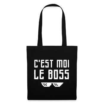 C'est moi le boss - Sac en tissu - noir - Devant