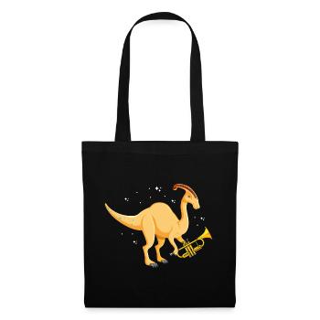 Dinosaurier Motif für Paläontologen - Stoffbeutel - Schwarz - Vorne