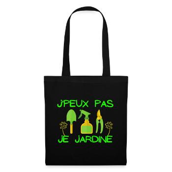 jardiner, jardinage, fan de jardinage - Sac en tissu - noir - Devant