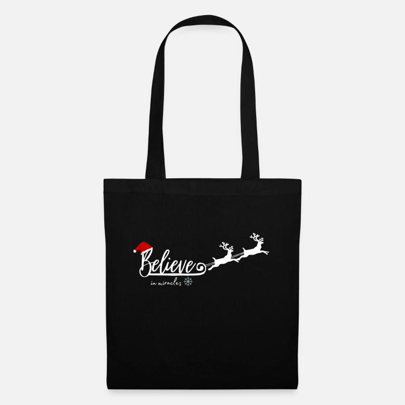 Croyez en miracles_white - Sac en tissu - noir