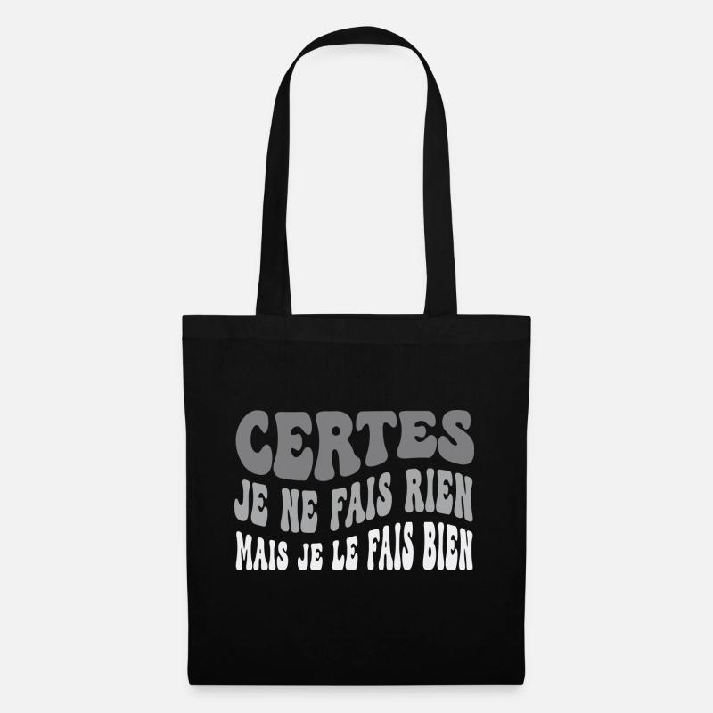 Humor im Ruhestand Ich mache nichts Ruhestandsgeschenk - Stoffbeutel - Schwarz