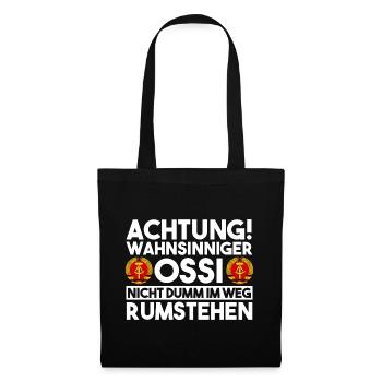 Ostdeutschland Ossi Deutschland DDR - Stoffbeutel - Schwarz - Vorne