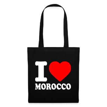 I love morocco - maroc - Sac en tissu - noir - Devant
