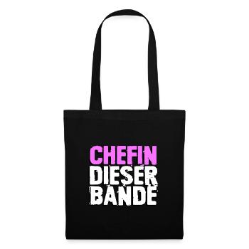 Chefin dieser Bande - Stoffbeutel - Schwarz - Vorne