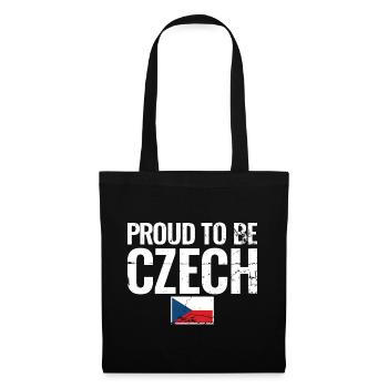 Proud To Be Czech Tschechien Tschechisch Flagge - Stoffbeutel - Schwarz - Vorne