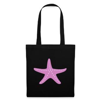 Starfish pink sea sea animal maritime children decoration - Tote Bag - black - Front