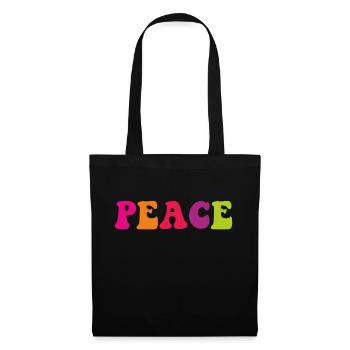 PEACE - Sac en tissu - noir - Devant