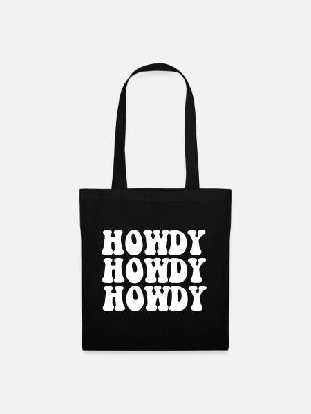 Howdy - Stoffbeutel - Schwarz