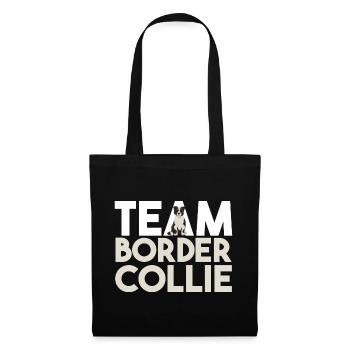 Chien Border Collie - Sac en tissu - noir - Devant