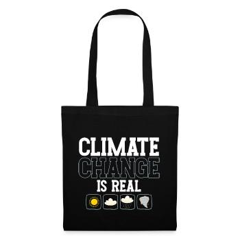 Climate Change Is Real Global Warming Climate Gift - Tote Bag - black - Front