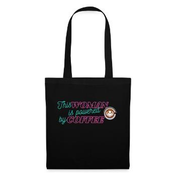 this woman is powered by coffee - Tote Bag - black - Front