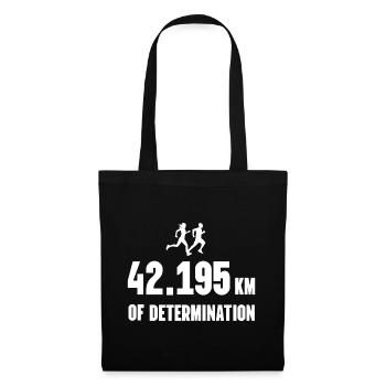 Marathon - 42,195 km of Determination - Tote Bag - black - Front