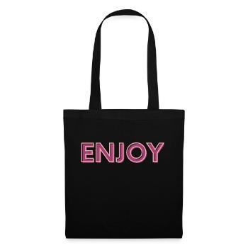ENJOY - Stoffbeutel - Schwarz - Vorne