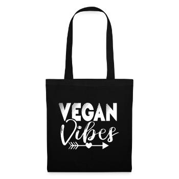 Vegan Vibes - Stoffbeutel - Schwarz - Vorne