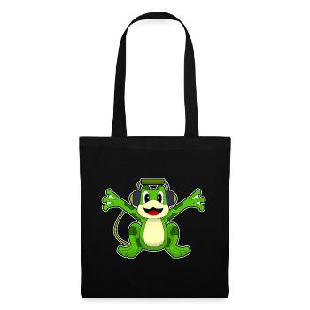 Musique casque Frog - Sac en tissu - noir - Devant