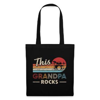 Ce grand-père Rocks batteur - Sac en tissu - noir - Devant