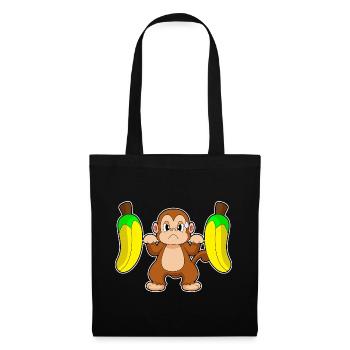 Monkey Bodybuilder Barbell Bodybuilding - Tote Bag - black - Front