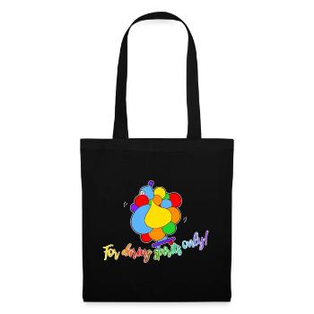 Rider de skateboard - Sac en tissu - noir - Devant