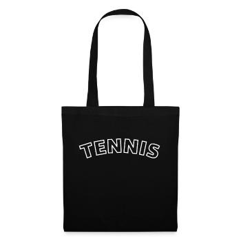 Tennis Geschenkidee - Stoffbeutel - Schwarz - Vorne