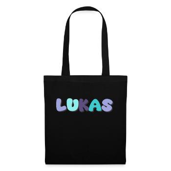 Name - Lukas - Stoffbeutel - Schwarz - Vorne