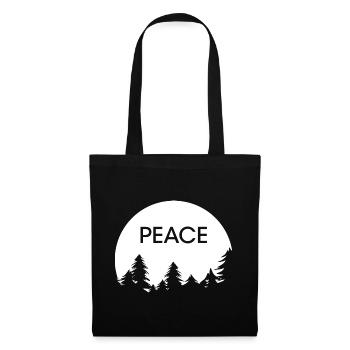 Arbre Paix Symbole Forêt Arbres Paix Paix icône - Sac en tissu - noir - Devant