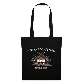 Japan, Sapporo, Schrein Hokkaido-Jingu, Zeichnung - Stoffbeutel - Schwarz - Vorne